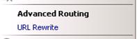 Screenshot di U R L Rewrite nella sezione Routing avanzato in Regole di routing.