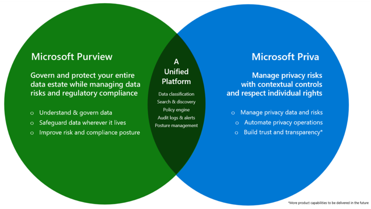 Funzionamento di Microsoft Purview e Microsoft Priva