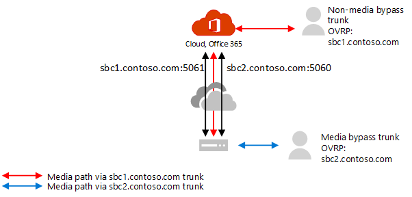 Mostra che entrambi i trunk possono puntare allo stesso SBC con lo stesso indirizzo IP pubblico.