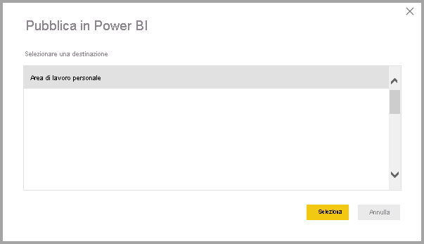 Screenshot that shows Publish to the Power BI service.