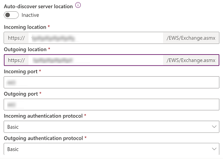 Screenshot che mostra l'inserimento delle informazioni sul server e-mail.