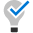 Immagine di un'icona simbolo lampadina selezionata.
