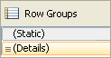 Gruppi di righe, modalità avanzata per tabella predefinita