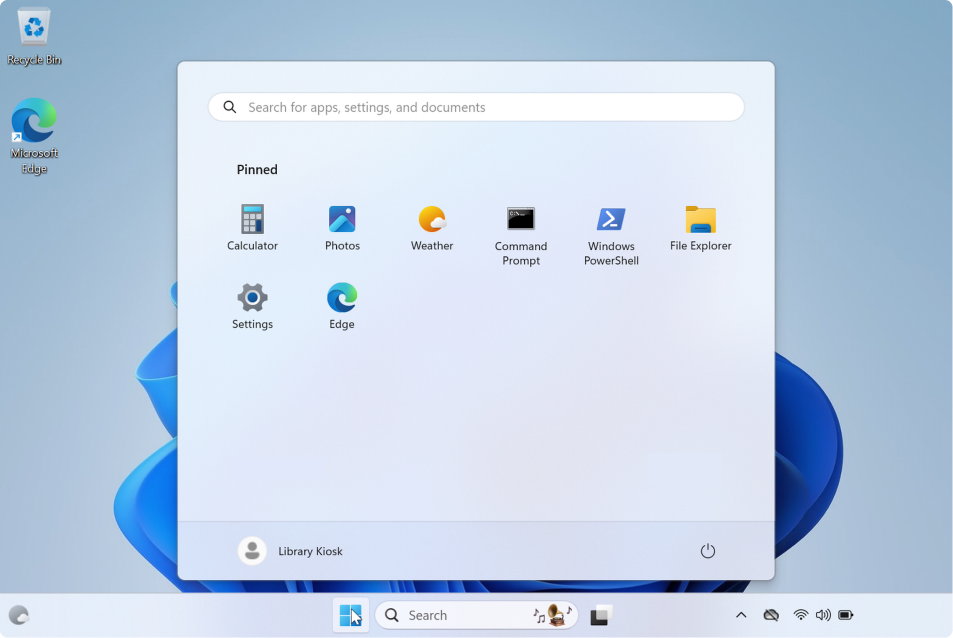 Screenshot del desktop Windows 11 usato per l'avvio rapido.