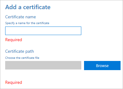 In Progettazione configurazione di Windows aggiungere un certificato.