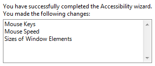 schermata dell'elenco delle modifiche della procedura guidata completate 