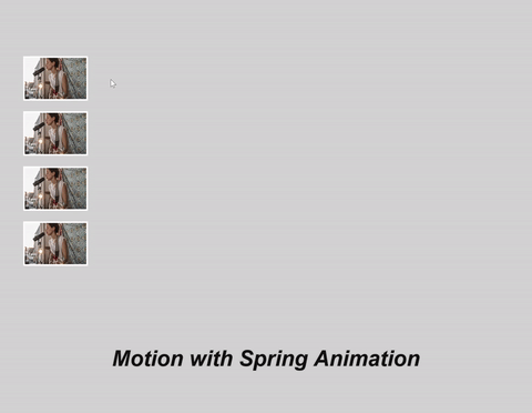 Scale motion with spring animation