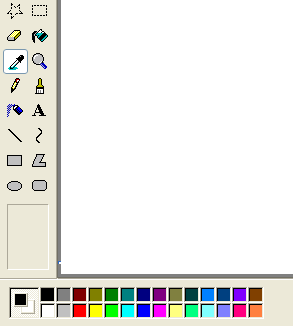 schermata della tavolozza dei colori separata dagli strumenti 