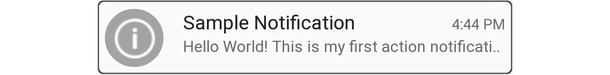 First action notification