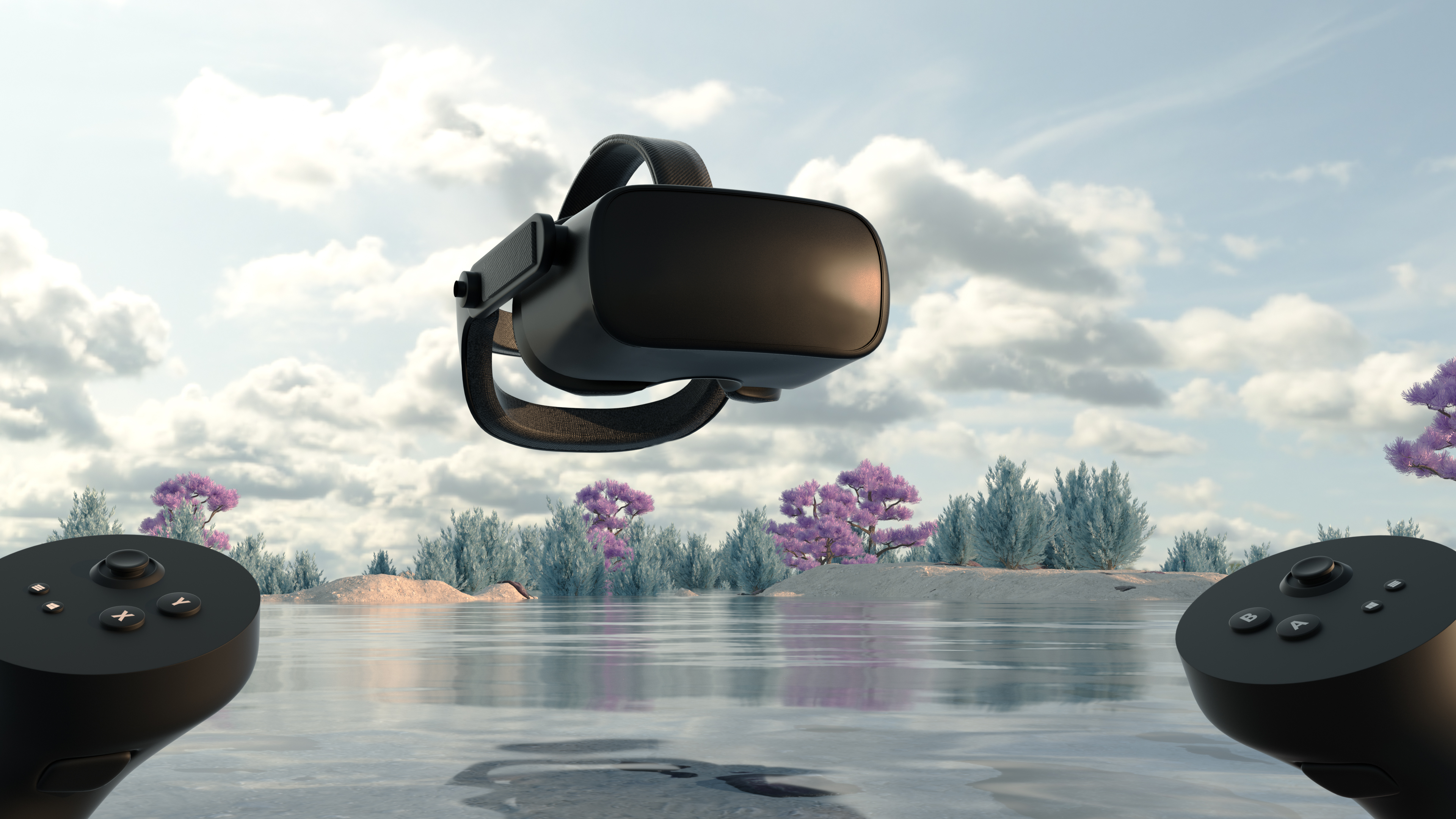 VR オーバーレイ環境のストック 画像