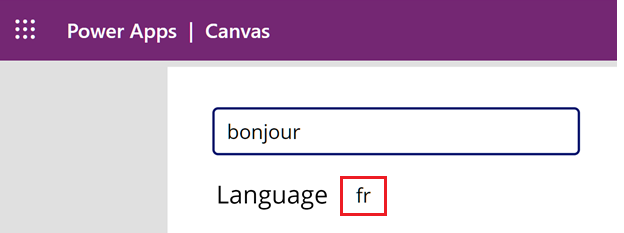 フランス言語検出の例。