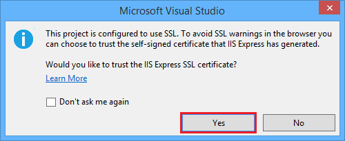 SSL 証明書の詳細をIIS Expressする