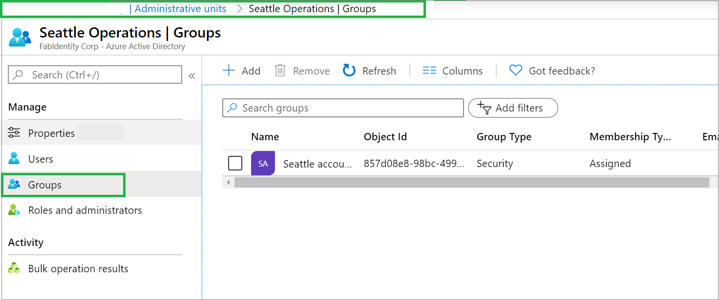 管理単位のグループを追加 削除 一覧表示する Azure Active Directory Microsoft Docs