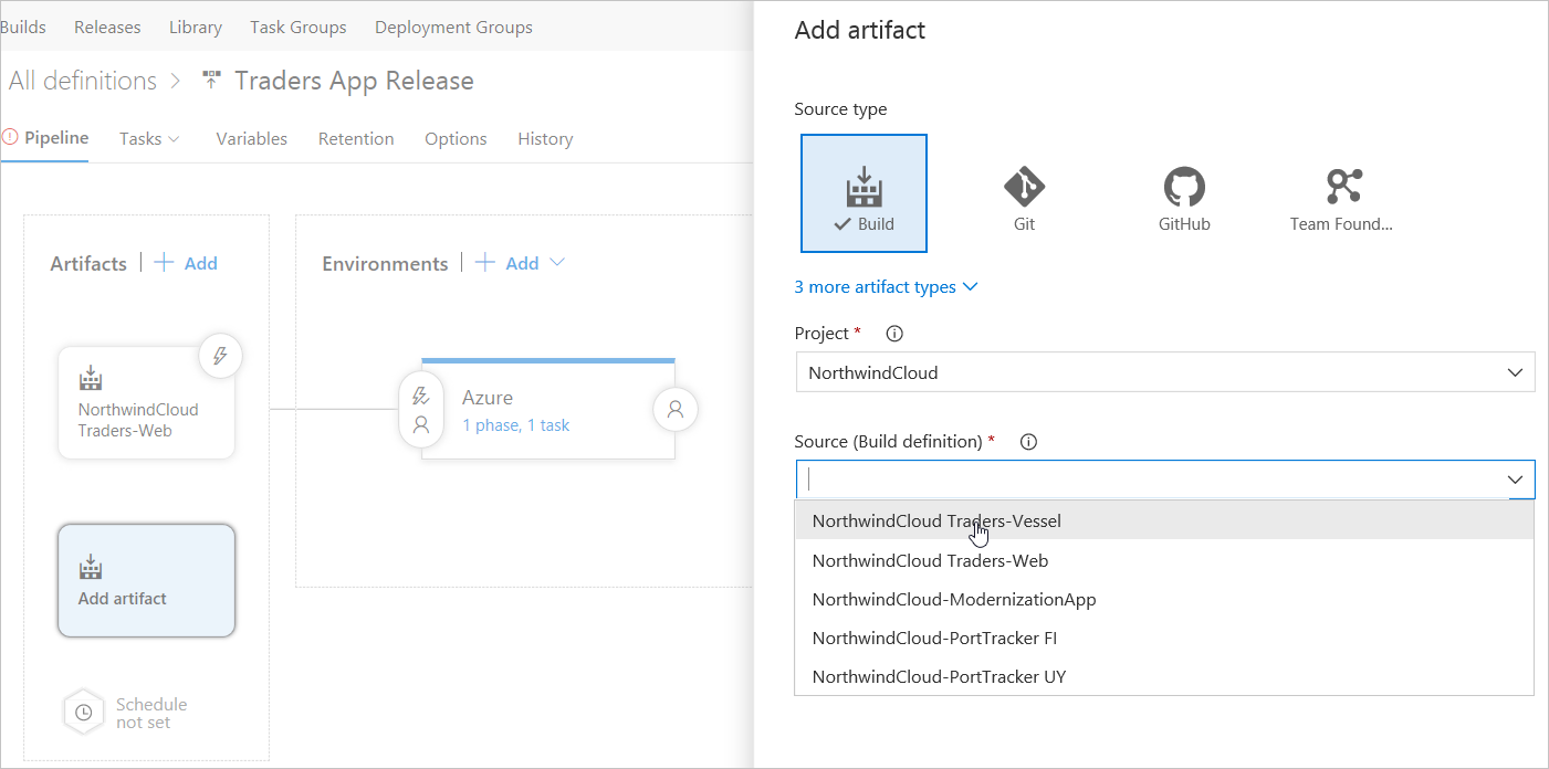 Azure DevOps Services で Azure Stack Hub アプリの新しい成果物を追加する