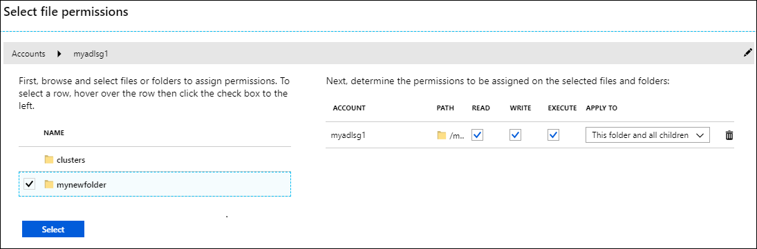 Assign service principal permissions to the HDInsight cluster
