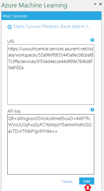 クラシック Web サービスの URL と API キー。