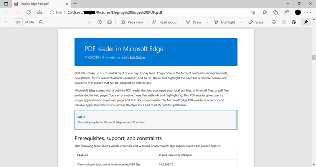 Microsoft Edge の Pdf リーダー Microsoft Docs