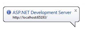 Screenshot that shows the ASP.NET Developer Server icon.