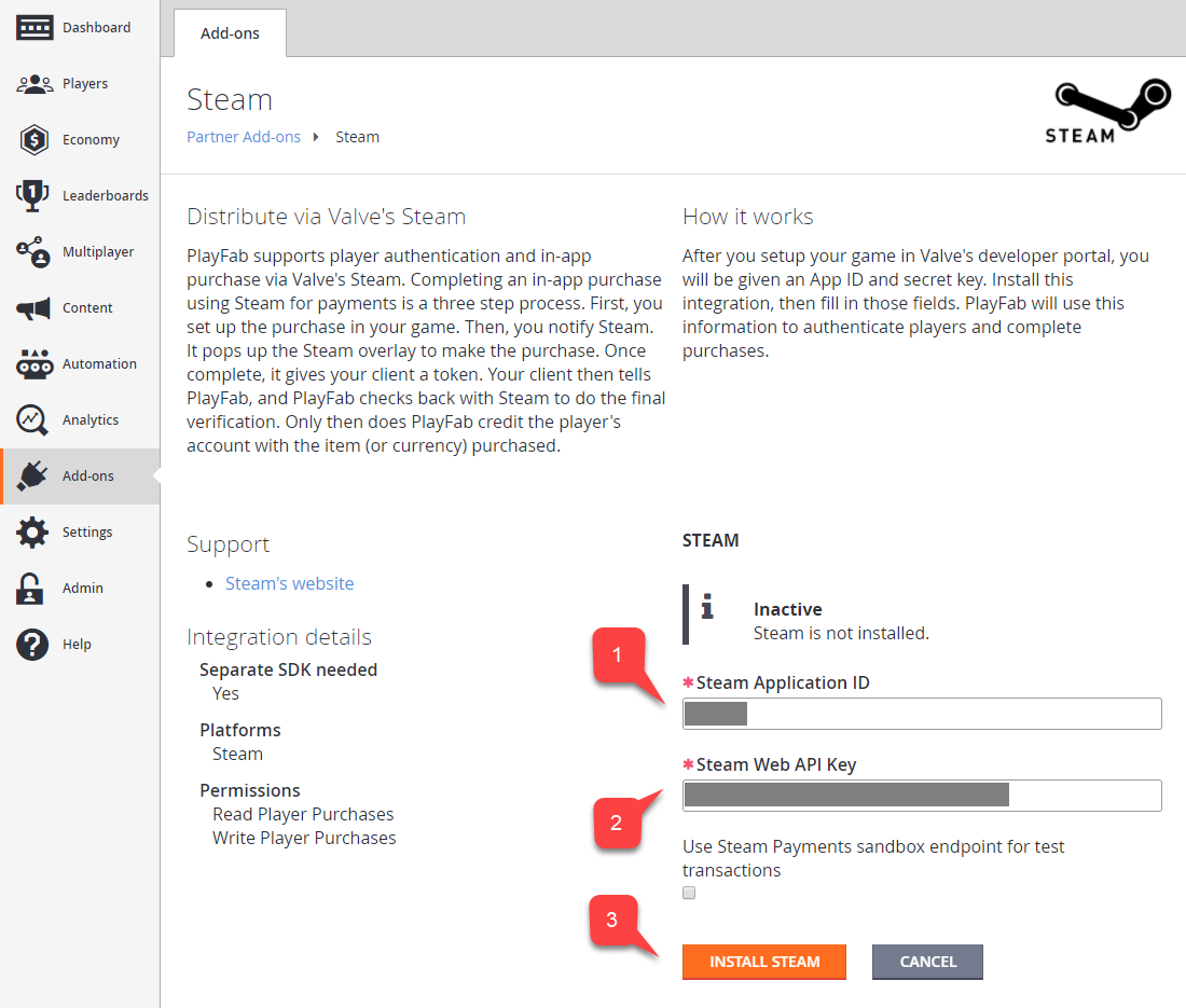 ストリームと Unity を使用した Playfab 認証の設定 Playfab Microsoft Docs