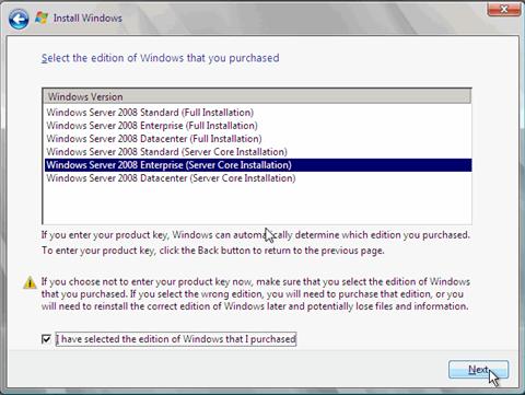 comment installer dans Windows Server 2008