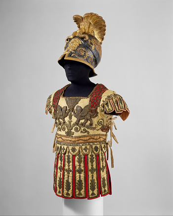 Photograph that shows costume armor from the Met.