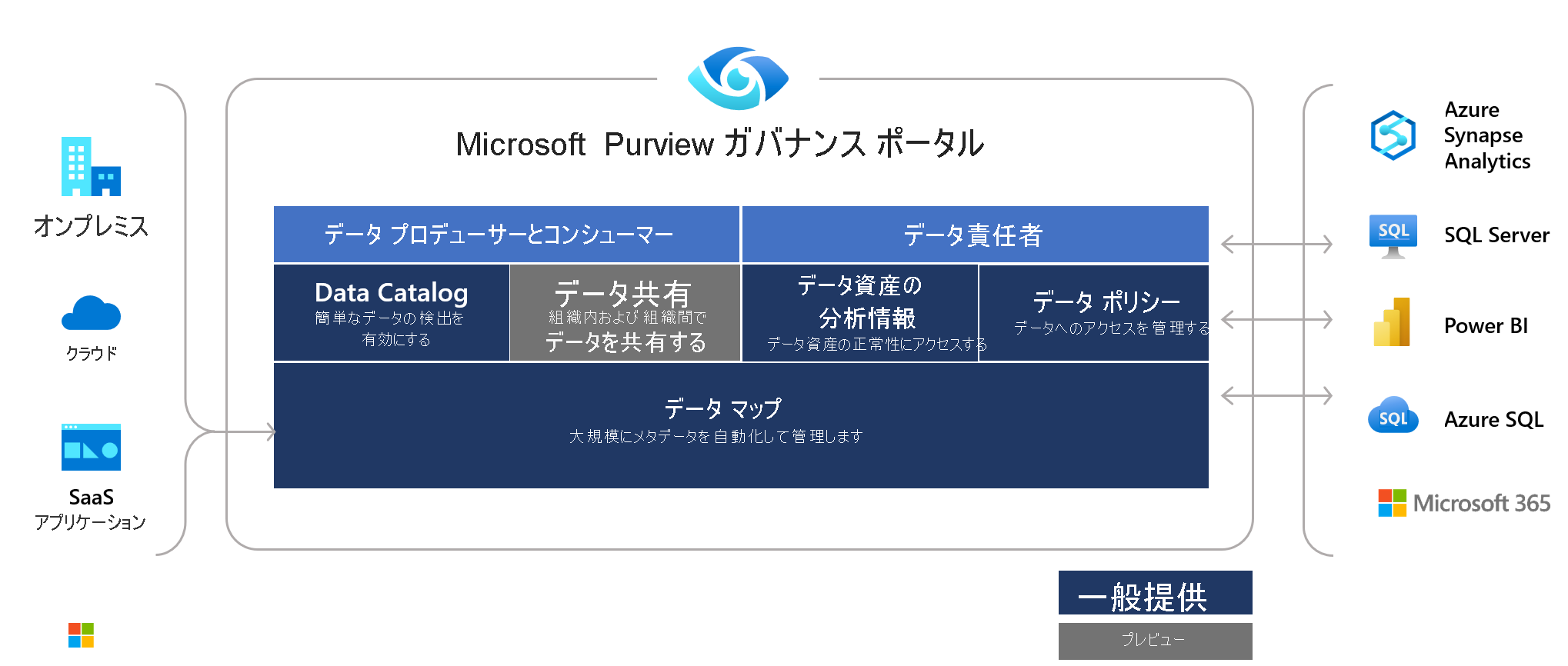 Screenshot of Microsoft Purview high level architecture.