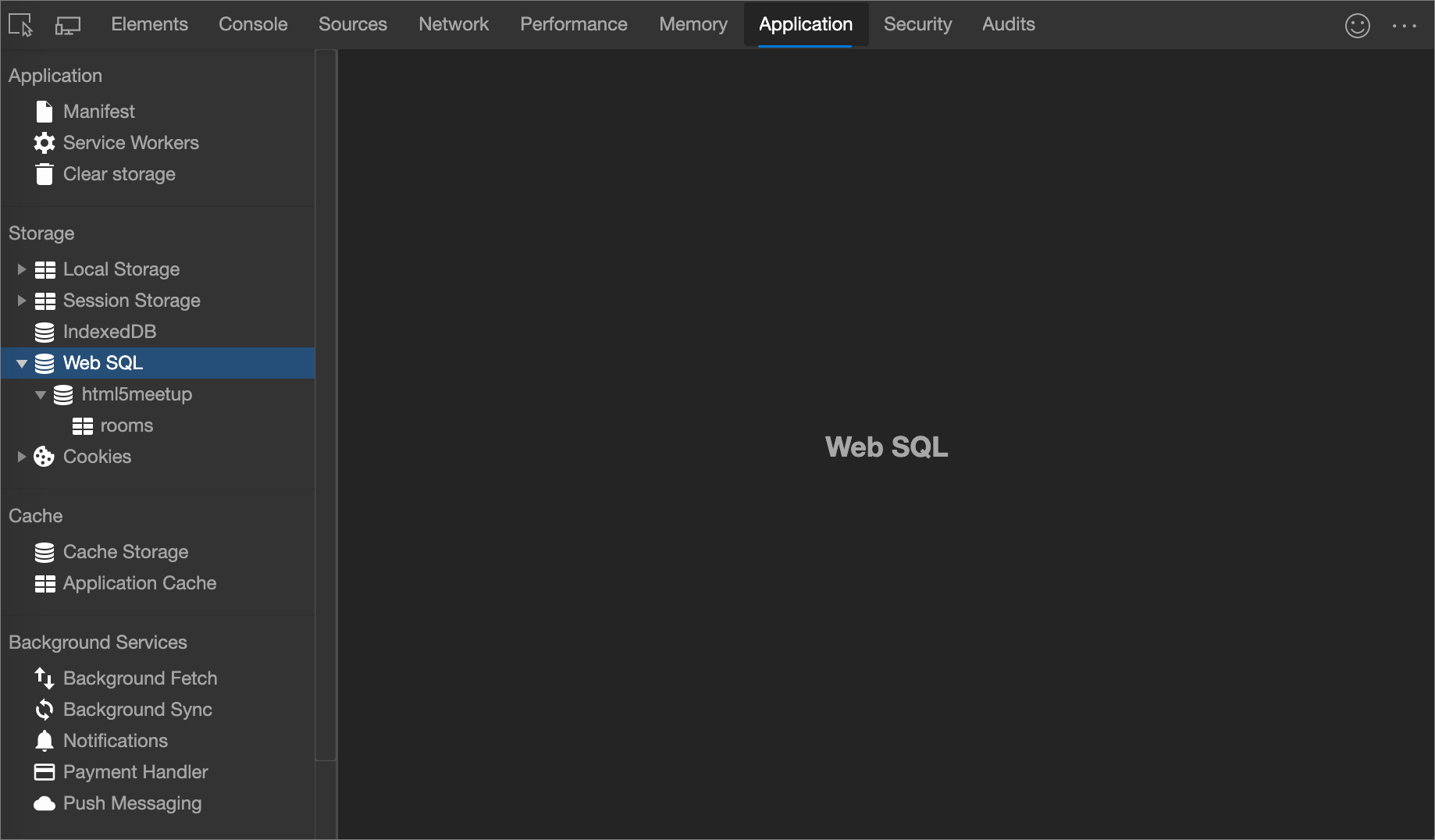 [Web SQL] ウィンドウ。