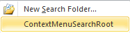 Extending the context menu for root search folder