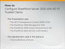 AD FS for SharePoint Server 2010 を構成する