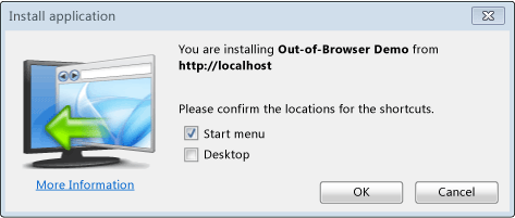 out-of-browser installation dialog box