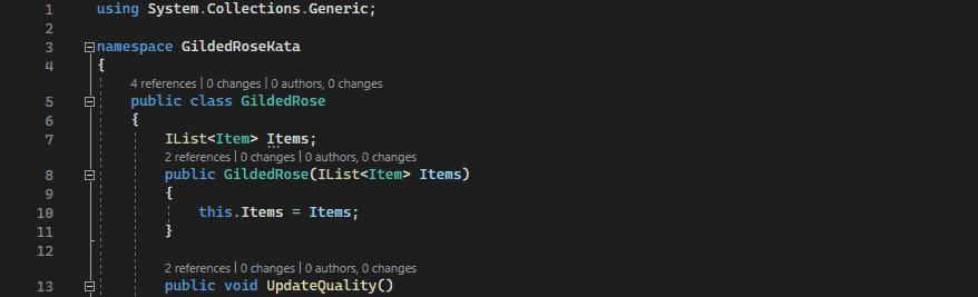 C# のコードで使われている固定スクロール機能のアニメーション。