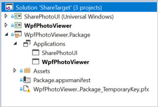 UWP リファレンスを使用した Windows パッケージ プロジェクト