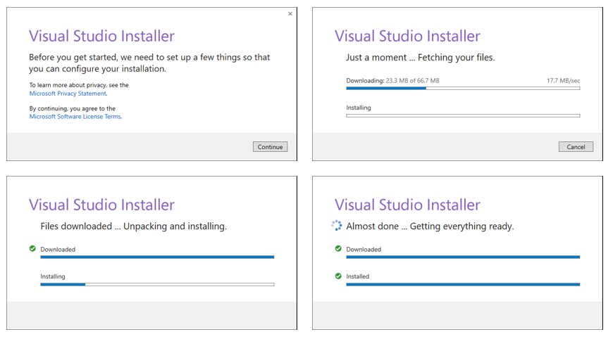 Visual Studio インストーラーの透明度の設定が改善されました