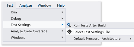 Enabling a run settings file