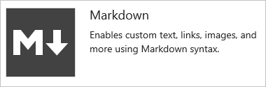 Markdown ウィジェットのスクリーンショット。