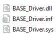 an image showing the base driver files.