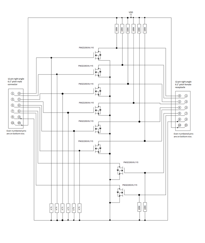 GPIO adapter schematic diagram.