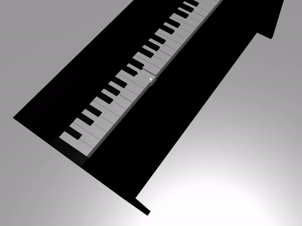 対話式のピアノの鍵盤