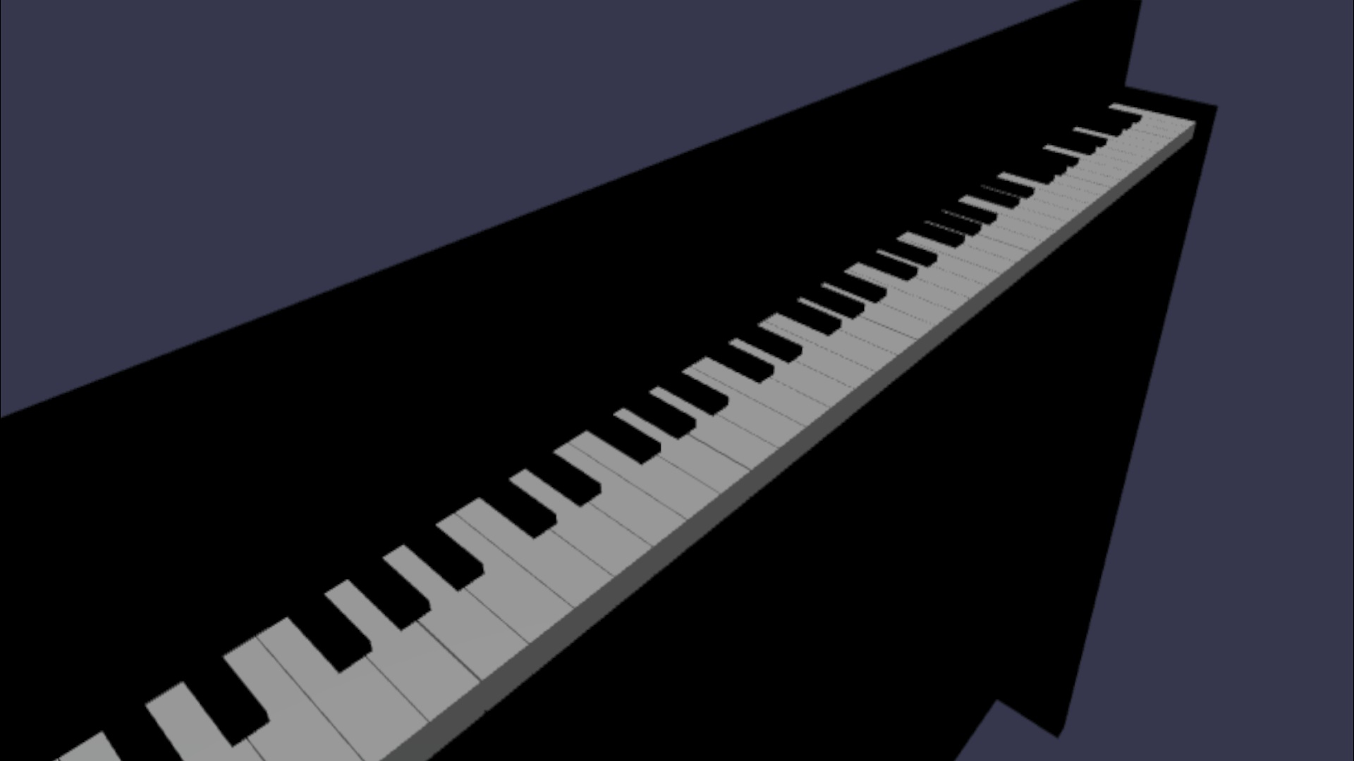 VR での通常のアップライト ピアノ