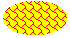 背景の色に対して斜めのシングル パターンで塗りつぶされた楕円の図 