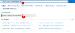 A screenshot showing how to find resource group in the Azure portal.