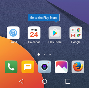 Android 홈 화면에서 Play 스토어를 탭합니다.
