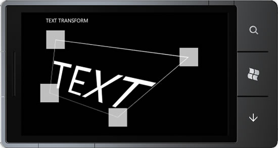 image: The TextTransform Program on the Phone Emulator