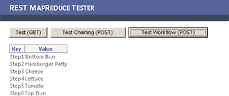 Displaying Output Resulting from Chaining in a Test Page