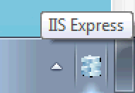 IIS Express 시스템 트레이 아이콘