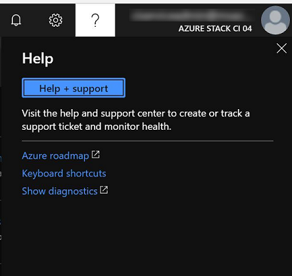 How to access help and support in Azure Stack Hub administrator portal