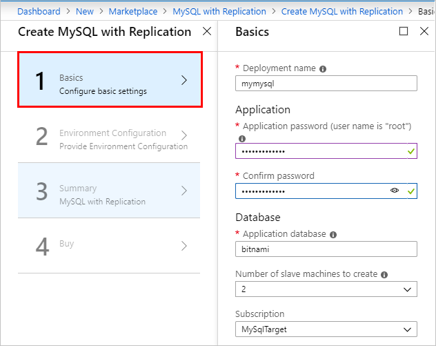 Deployment basics -- Create MySQL with Replication