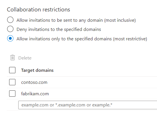 Shows the allow option with added domains