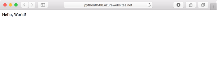 Run a sample Python app in Azure