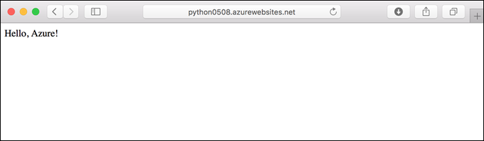 Run an updated sample Python app in Azure